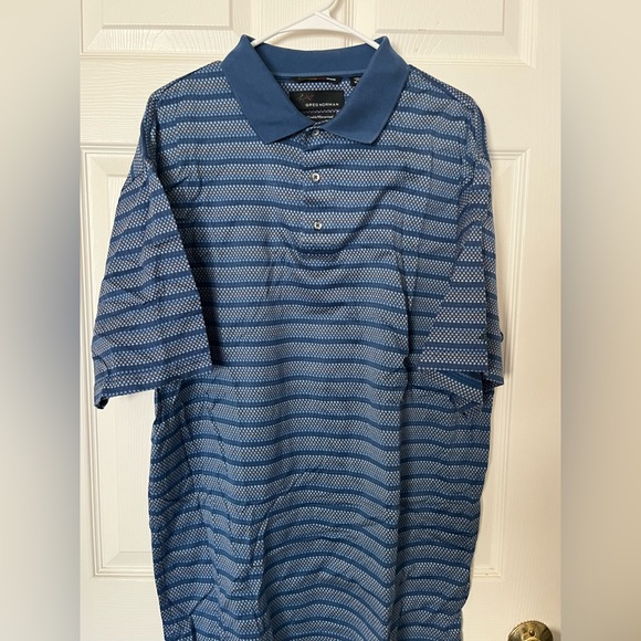 Men's Greg Norman Mercerized Cotton Golf Polo Shark Blue XL - Picture 4 of 15